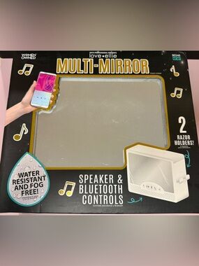 Love Ellie Bluetooth Shower Speaker Mirror with Bluetooth | NIB | Waterproof